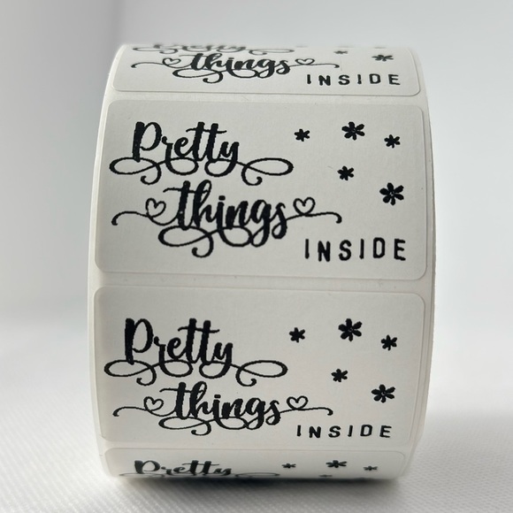 Pretty Things Inside label | Thank you sticker | shipping supplies 2in NWT - Picture 6 of 6